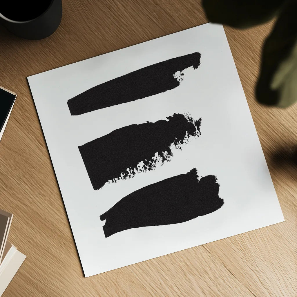 Threes Company I by Sarah Adams. Shown as a detailed flat fine art print, highlighting archival giclee quality. Available as an archival giclee rolled canvas, fine art paper, or poster print. SKU 32240a.