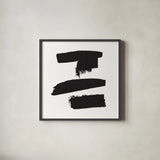 Threes Company II by Sarah Adams. Shown in a sleek black glass frame for a contemporary gallery look. Available as an archival giclee rolled canvas, fine art paper, or poster print. SKU 32241a.
