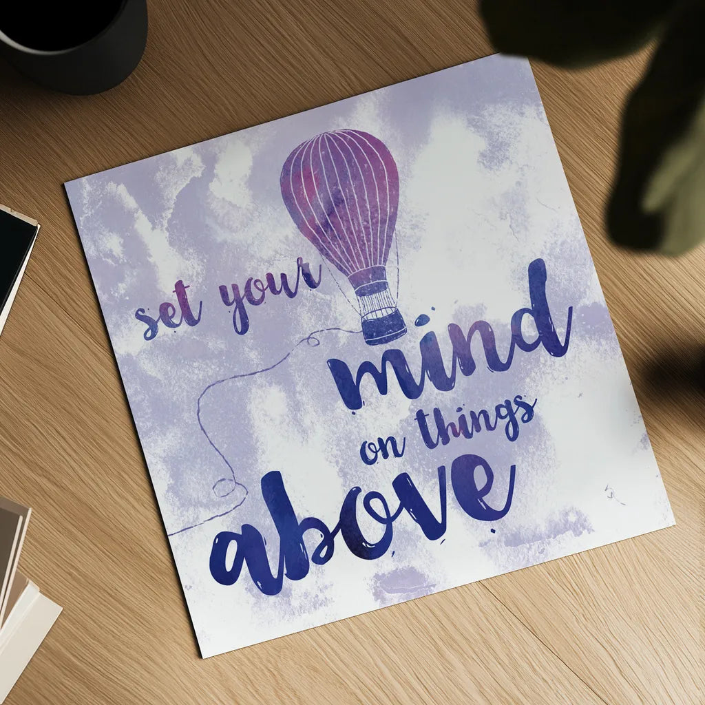 Words of Faith I by Sarah Adams. Shown as a detailed flat fine art print, highlighting archival giclee quality. Available as an archival giclee rolled canvas, fine art paper, or poster print. SKU 32641a.