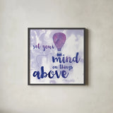 Words of Faith I by Sarah Adams. Shown in a sleek black glass frame for a contemporary gallery look. Available as an archival giclee rolled canvas, fine art paper, or poster print. SKU 32641a.