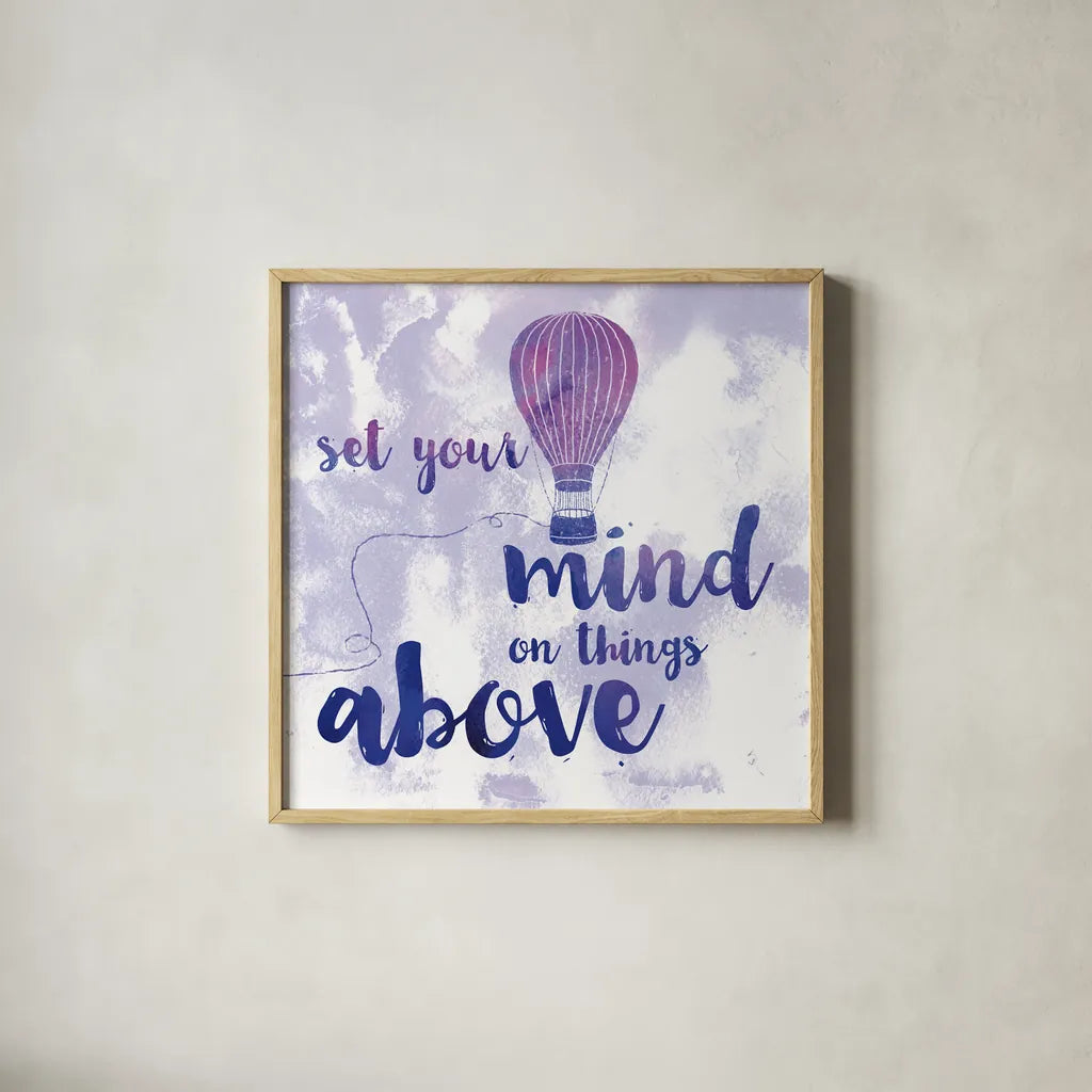 Words of Faith I by Sarah Adams. Shown in a natural wood glass frame for a timeless modern aesthetic. Available as an archival giclee rolled canvas, fine art paper, or poster print. SKU 32641a.