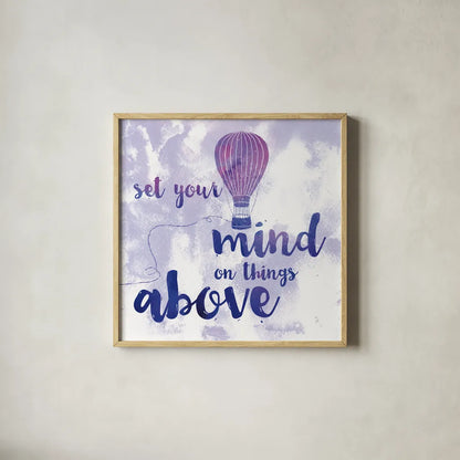 Words of Faith I by Sarah Adams. Shown in a natural wood glass frame for a timeless modern aesthetic. Available as an archival giclee rolled canvas, fine art paper, or poster print. SKU 32641a.