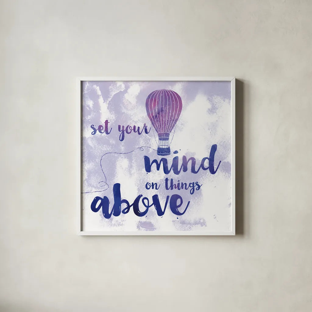 Words of Faith I by Sarah Adams. Shown in a crisp white glass frame for a clean and minimalist style. Available as an archival giclee rolled canvas, fine art paper, or poster print. SKU 32641a.
