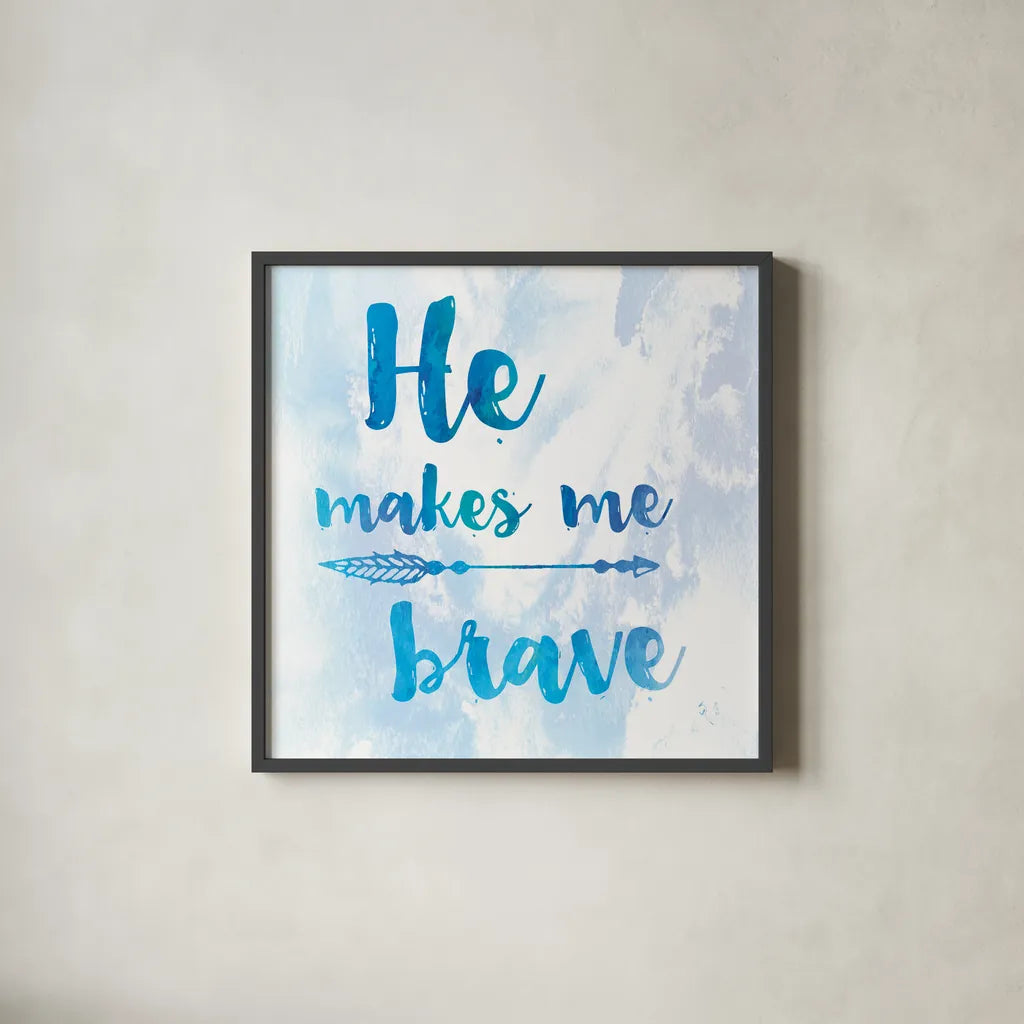 Words of Faith III by Sarah Adams. Shown in a sleek black glass frame for a contemporary gallery look. Available as an archival giclee rolled canvas, fine art paper, or poster print. SKU 32643a.