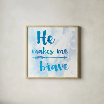 Words of Faith III by Sarah Adams. Shown in a natural wood glass frame for a timeless modern aesthetic. Available as an archival giclee rolled canvas, fine art paper, or poster print. SKU 32643a.