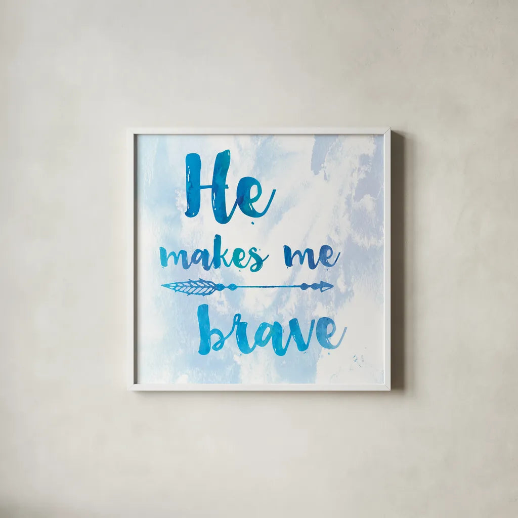 Words of Faith III by Sarah Adams. Shown in a crisp white glass frame for a clean and minimalist style. Available as an archival giclee rolled canvas, fine art paper, or poster print. SKU 32643a.