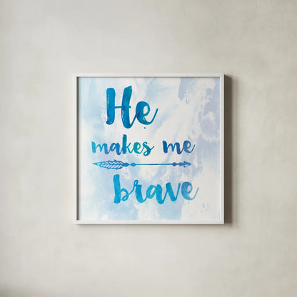 Words of Faith III by Sarah Adams. Shown in a crisp white glass frame for a clean and minimalist style. Available as an archival giclee rolled canvas, fine art paper, or poster print. SKU 32643a.