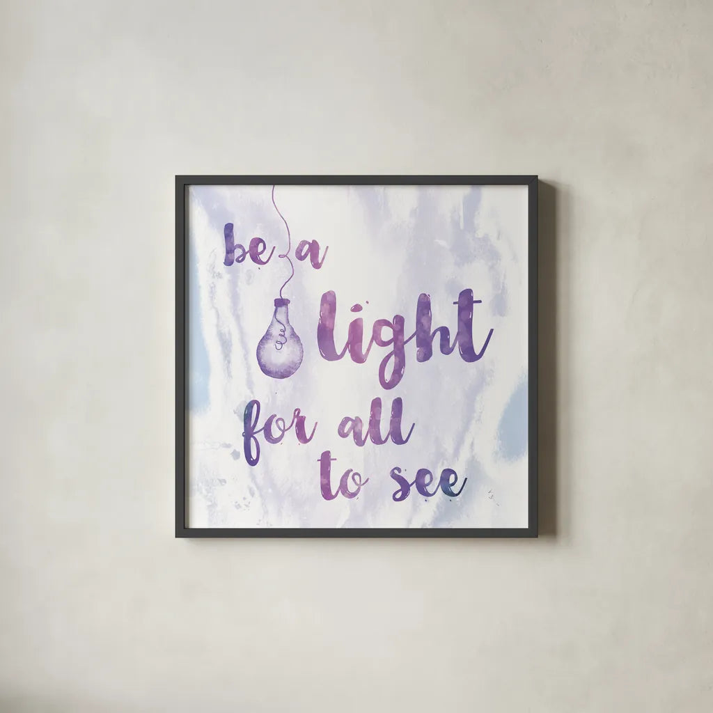 Words of Faith IV by Sarah Adams. Shown in a sleek black glass frame for a contemporary gallery look. Available as an archival giclee rolled canvas, fine art paper, or poster print. SKU 32644a.