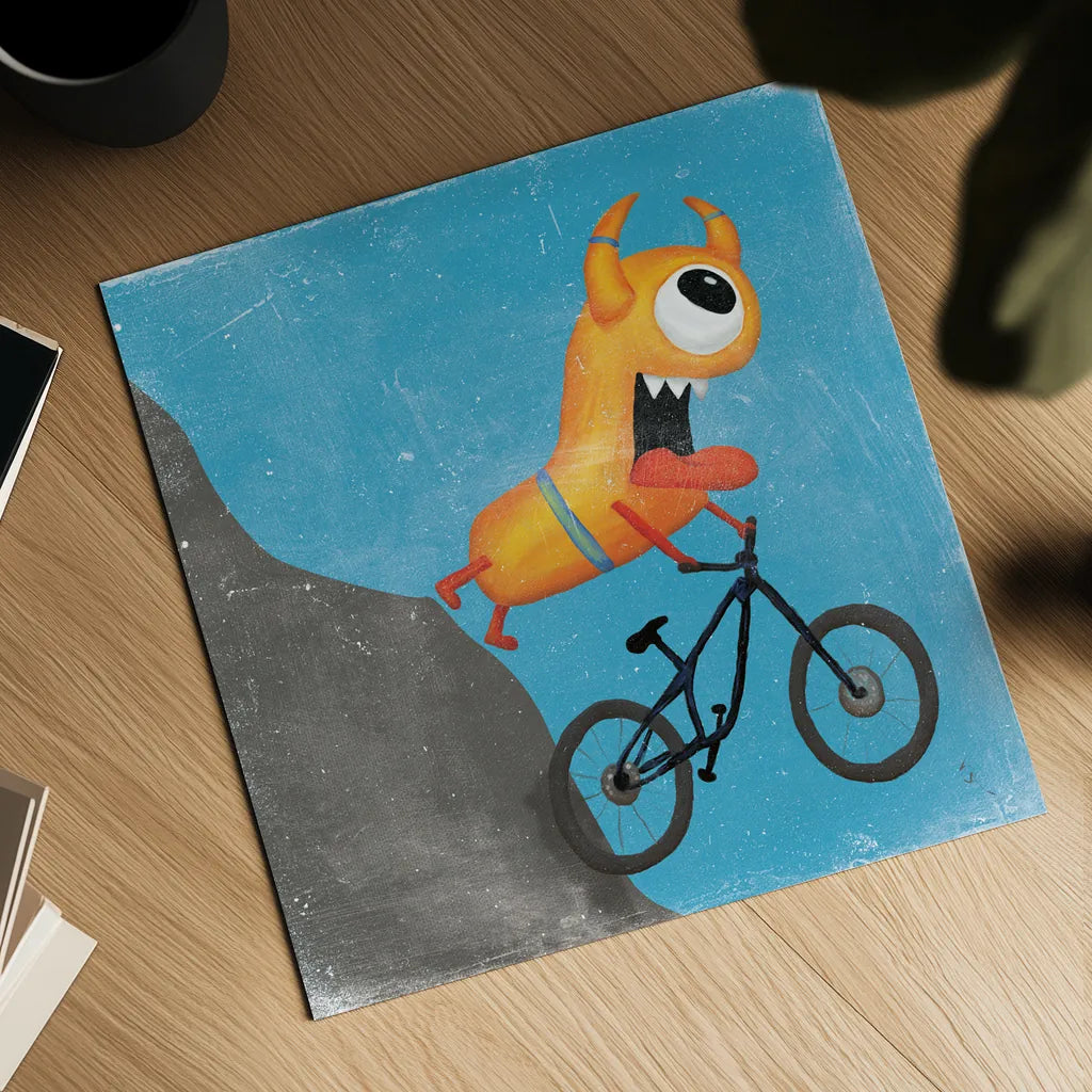 Xtreme Monsters I by Sarah Adams. Shown as a detailed flat fine art print, highlighting archival giclee quality. Available as an archival giclee rolled canvas, fine art paper, or poster print. SKU 31227a.