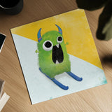Xtreme Monsters II by Sarah Adams. Shown as a detailed flat fine art print, highlighting archival giclee quality. Available as an archival giclee rolled canvas, fine art paper, or poster print. SKU 31228a.