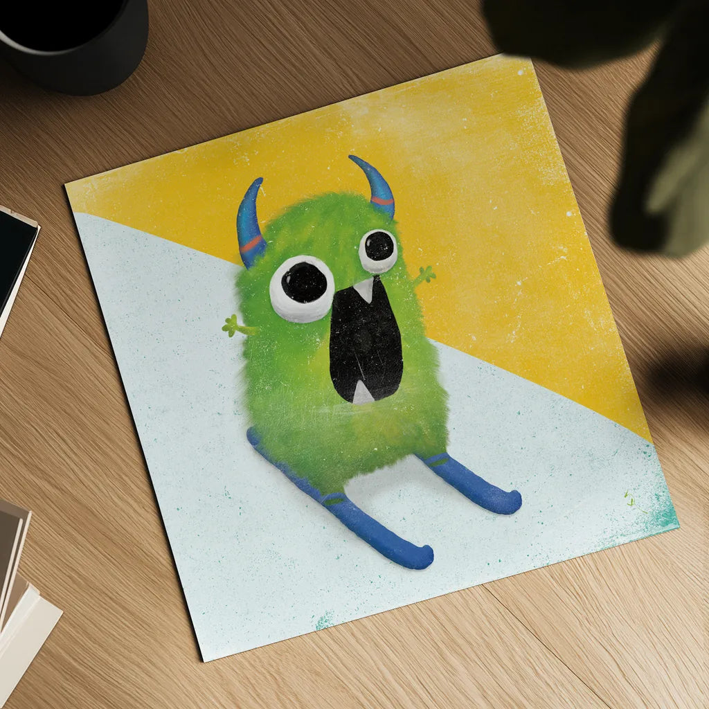 Xtreme Monsters II by Sarah Adams. Shown as a detailed flat fine art print, highlighting archival giclee quality. Available as an archival giclee rolled canvas, fine art paper, or poster print. SKU 31228a.