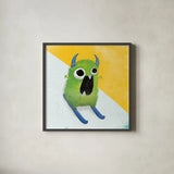 Xtreme Monsters II by Sarah Adams. Shown in a sleek black glass frame for a contemporary gallery look. Available as an archival giclee rolled canvas, fine art paper, or poster print. SKU 31228a.