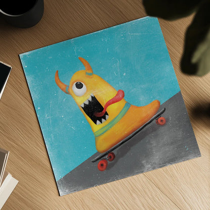 Xtreme Monsters IV by Sarah Adams. Shown as a detailed flat fine art print, highlighting archival giclee quality. Available as an archival giclee rolled canvas, fine art paper, or poster print. SKU 31230a.