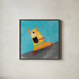 Xtreme Monsters IV by Sarah Adams. Shown in a sleek black glass frame for a contemporary gallery look. Available as an archival giclee rolled canvas, fine art paper, or poster print. SKU 31230a.