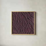 Zen Beach Dark by Sarah Adams. Shown in a natural wood glass frame for a timeless modern aesthetic. Available as an archival giclee rolled canvas, fine art paper, or poster print. SKU 95020a.