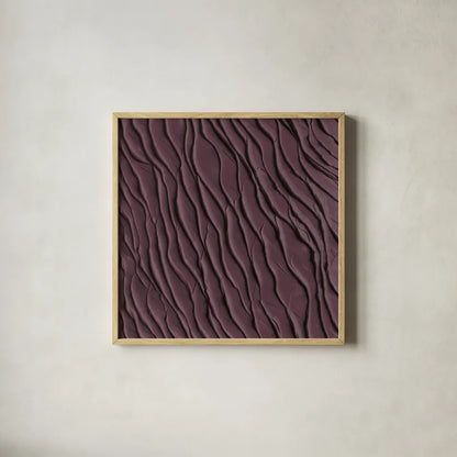 Zen Beach Dark by Sarah Adams. Shown in a natural wood glass frame for a timeless modern aesthetic. Available as an archival giclee rolled canvas, fine art paper, or poster print. SKU 95020a.