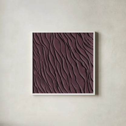 Zen Beach Dark by Sarah Adams. Shown in a crisp white glass frame for a clean and minimalist style. Available as an archival giclee rolled canvas, fine art paper, or poster print. SKU 95020a.