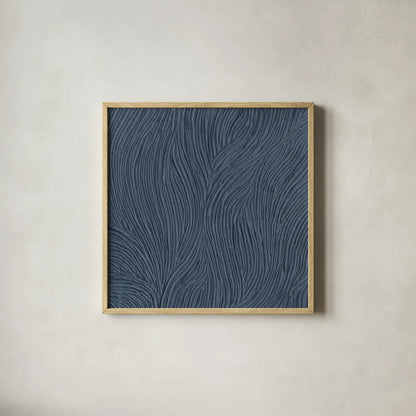 Zen Garden Dark by Sarah Adams. Shown in a natural wood glass frame for a timeless modern aesthetic. Available as an archival giclee rolled canvas, fine art paper, or poster print. SKU 95021a.