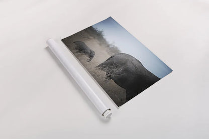 Ellie Mom and Baby by Sharon Vardy. shown as a rolled paper print. Available as archival giclee rolled canvas, fine art paper, or poster print. SKU 91982i.