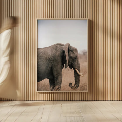 Ellie Side Profile by Sharon Vardy. shown as over sized large wall art. Available as an archival giclee rolled canvas, fine art paper, or poster print. SKU 92222h.