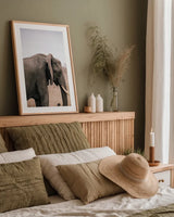 Ellie Side Profile by Sharon Vardy. shown as a paper print in a natural frame. Available as a archival giclee rolled canvas, fine art paper, or poster print. SKU 92222h.