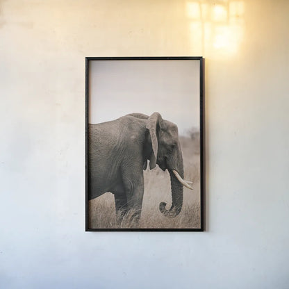 Ellie Side Profile by Sharon Vardy. shown as a paper print in a black flame. Available as a archival giclee rolled canvas, fine art paper, or poster print. SKU 92222h.