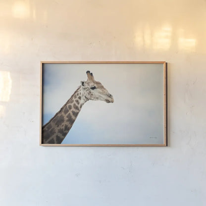 Head in the Clouds by Sharon Vardy. shown as a paper print in a natural frame. Available as a archival giclee rolled canvas, fine art paper, or poster print. SKU 92662i.