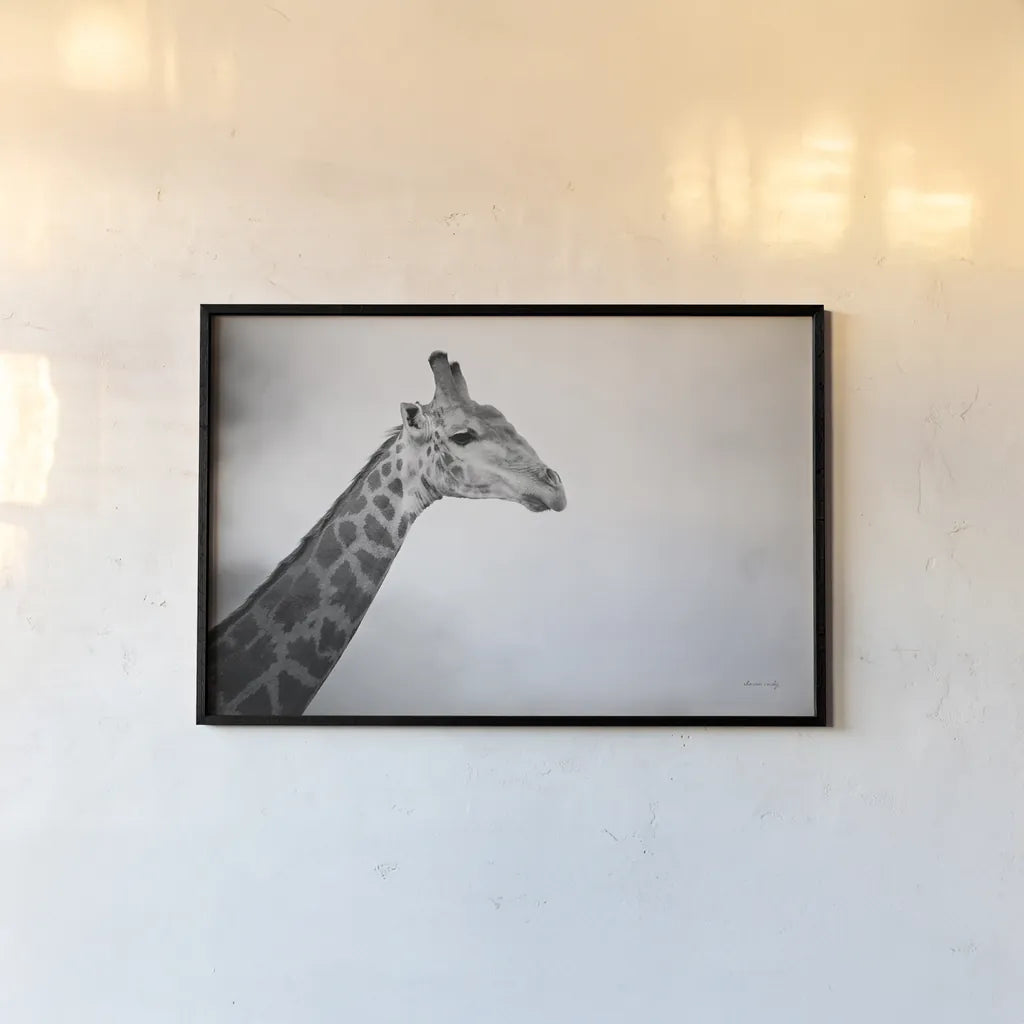 Head in the Clouds BW by Sharon Vardy. shown as a paper print in a black flame. Available as a archival giclee rolled canvas, fine art paper, or poster print. SKU 92663i.