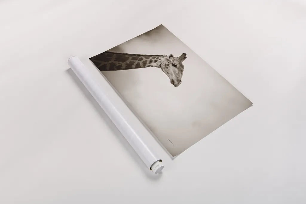 Head in the Clouds Sepia by Sharon Vardy. shown as a rolled paper print. Available as archival giclee rolled canvas, fine art paper, or poster print. SKU 92664i.