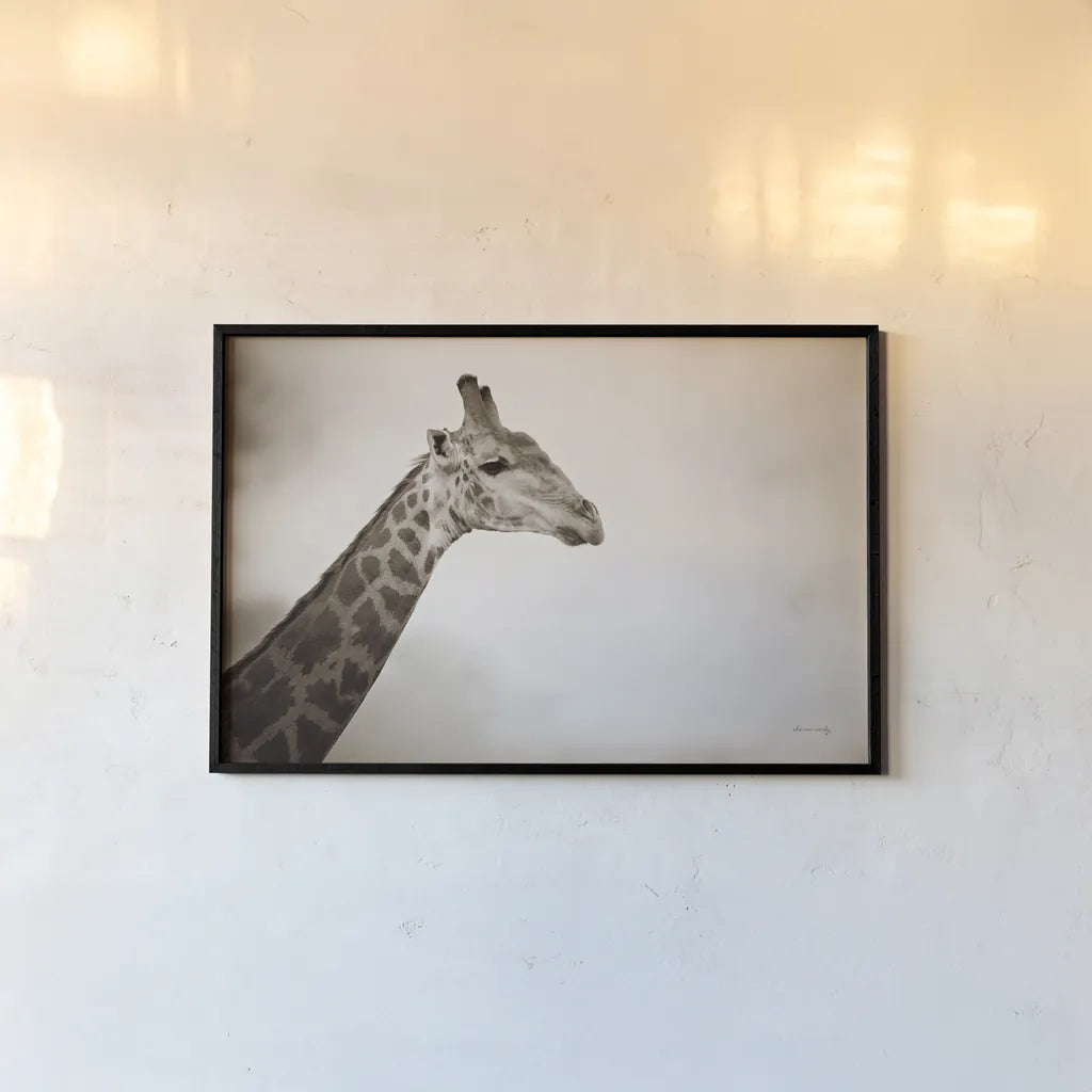 Head in the Clouds Sepia by Sharon Vardy. shown as a paper print in a black flame. Available as a archival giclee rolled canvas, fine art paper, or poster print. SKU 92664i.