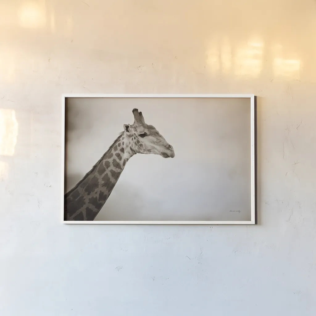Head in the Clouds Sepia by Sharon Vardy. shown as a paper print in a white frame. Available as a archival giclee rolled canvas, fine art paper, or poster print. SKU 92664i.