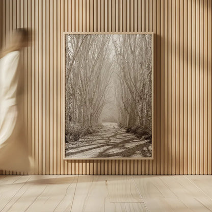 Tree Avenue by Sharon Vardy. shown as over sized large wall art. Available as an archival giclee rolled canvas, fine art paper, or poster print. SKU 93132h.