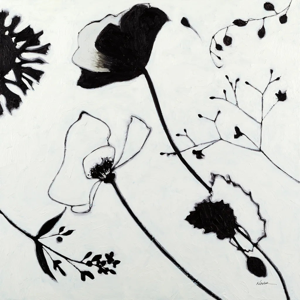 Abstract Garden I by Shirley Novak. SKU 89177a. Archival Giclee Fine art print for wall decor.