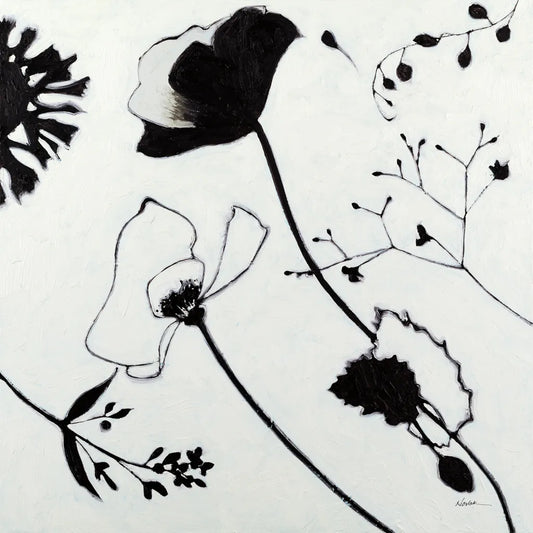 Abstract Garden I by Shirley Novak. SKU 89177a. Archival Giclee Fine art print for wall decor.