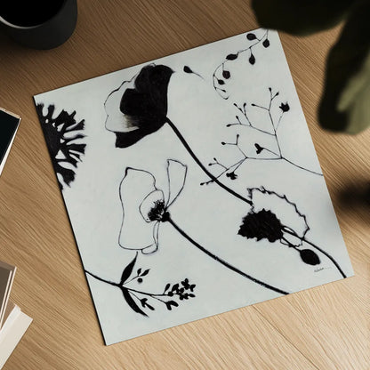 Abstract Garden I by Shirley Novak. Shown as a detailed flat fine art print, highlighting archival giclee quality. Available as an archival giclee rolled canvas, fine art paper, or poster print. SKU 89177a.