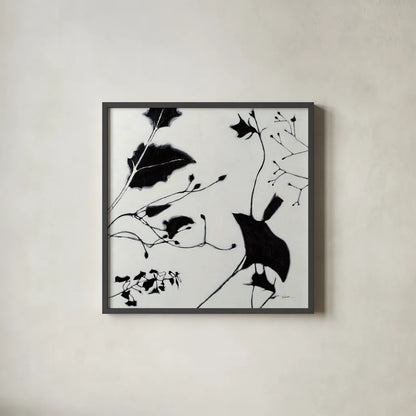 Abstract Garden II by Shirley Novak. Shown in a sleek black glass frame for a contemporary gallery look. Available as an archival giclee rolled canvas, fine art paper, or poster print. SKU 89178a.