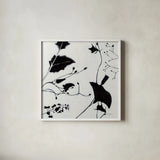 Abstract Garden II by Shirley Novak. Shown in a crisp white glass frame for a clean and minimalist style. Available as an archival giclee rolled canvas, fine art paper, or poster print. SKU 89178a.