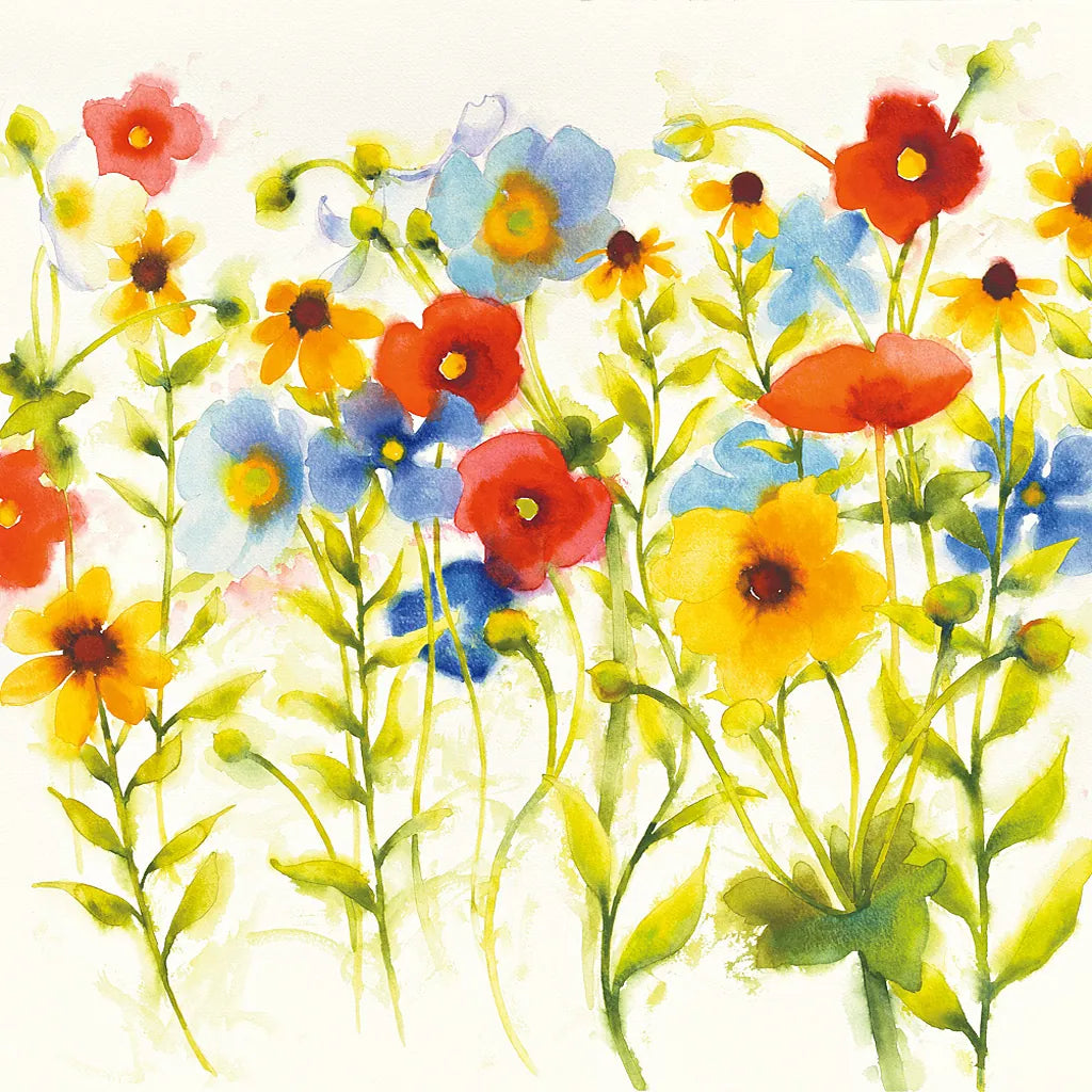 Americana Meadow I by Shirley Novak. SKU 29133a. Archival Giclee Fine art print for wall decor.