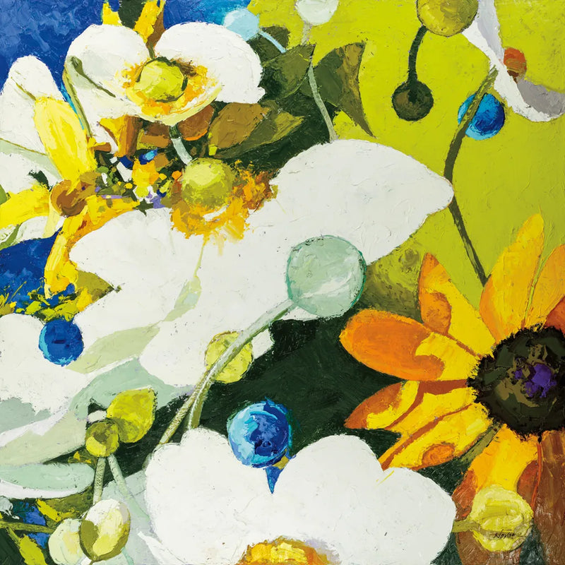 Anemones Basically by Shirley Novak. SKU 91149a. Archival Giclee Fine art print for wall decor.