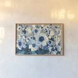 Anemones Japonaises I by Shirley Novak. shown as a paper print in a natural frame. Available as a archival giclee rolled canvas, fine art paper, or poster print. SKU 23011i.