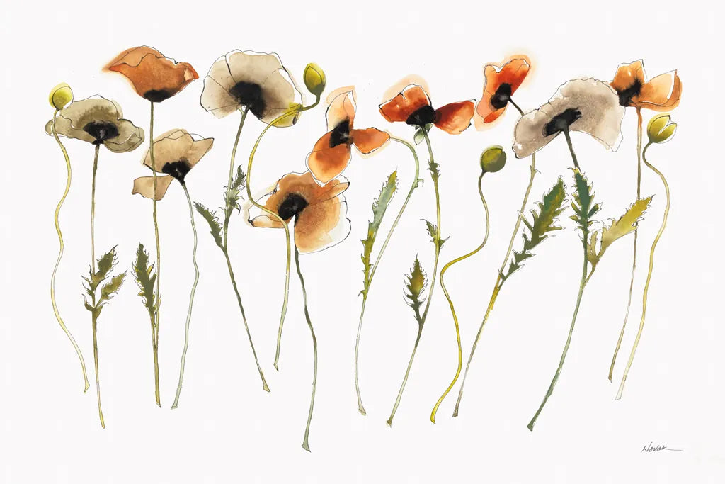 Autumn Orientals by Shirley Novak. SKU 87864i. Archival Giclee Fine art print for wall decor.