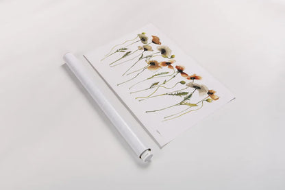 Autumn Orientals by Shirley Novak. shown as a rolled paper print. Available as archival giclee rolled canvas, fine art paper, or poster print. SKU 87864i.