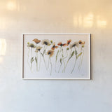 Autumn Orientals by Shirley Novak. shown as a paper print in a white frame. Available as a archival giclee rolled canvas, fine art paper, or poster print. SKU 87864i.