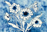 Batik Flowers Crop by Shirley Novak. SKU 29178i. Archival Giclee Fine art print for wall decor.