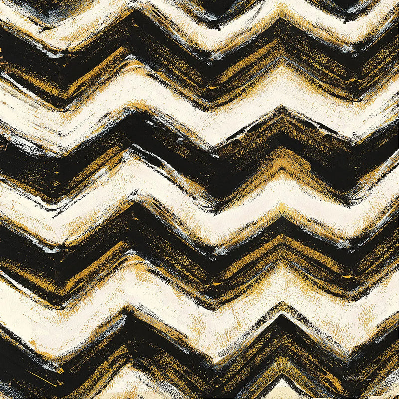 Black and Gold Geometric IV Crop by Shirley Novak. SKU 25030a. Archival Giclee Fine art print for wall decor.