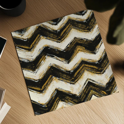 Black and Gold Geometric IV Crop by Shirley Novak. Shown as a detailed flat fine art print, highlighting archival giclee quality. Available as an archival giclee rolled canvas, fine art paper, or poster print. SKU 25030a.