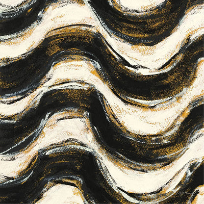 Black and Gold Geometric V Crop by Shirley Novak. SKU 25031a. Archival Giclee Fine art print for wall decor.