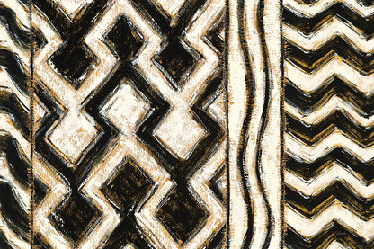 Black and Gold Geometric VII Crop by Shirley Novak. SKU 25033i. Archival Giclee Fine art print for wall decor.