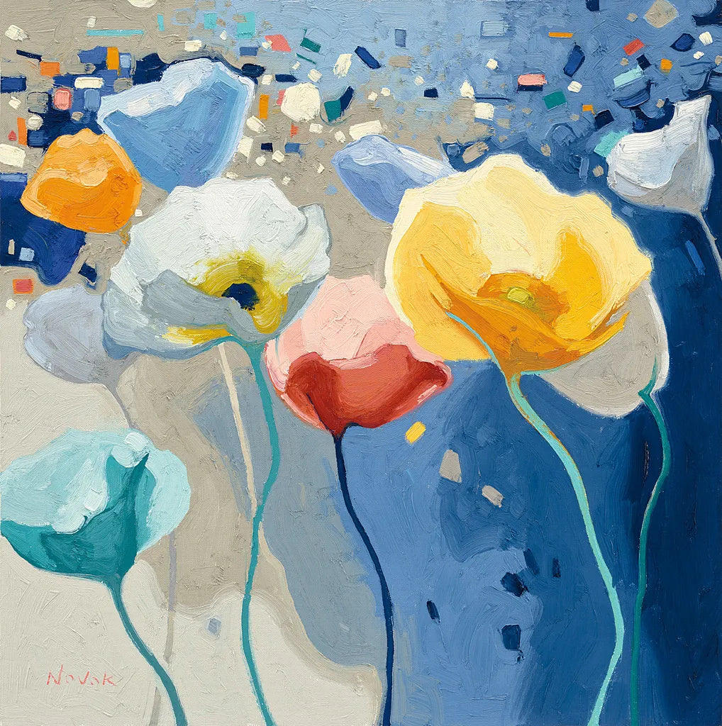 Bleusy by Shirley Novak. SKU 23177a. Archival Giclee Fine art print for wall decor.