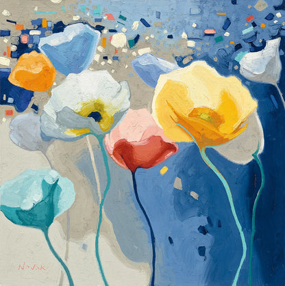 Bleusy by Shirley Novak. SKU 23177a. Archival Giclee Fine art print for wall decor.